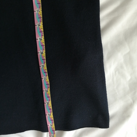 Sandro Men's Merino Wool Navy Sweater With Lamb Leather Pocket Small - Picture 14 of 15